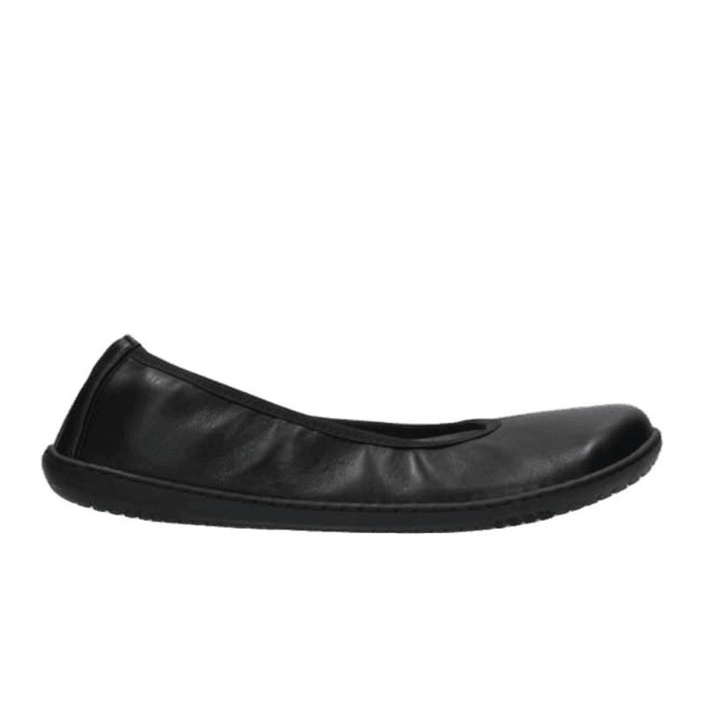 Groundies Women's Lily Barefoot+ Black Leather Ballet Flats- US 11
